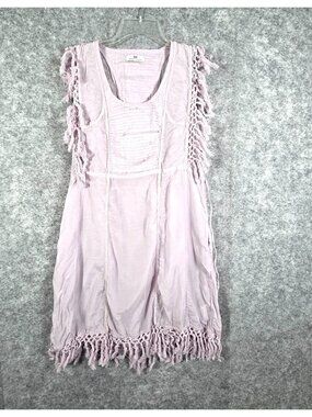 Day Women's Sleeveless Tunic Mini Dress Lavender Size L Boho Lagen look Fairy co